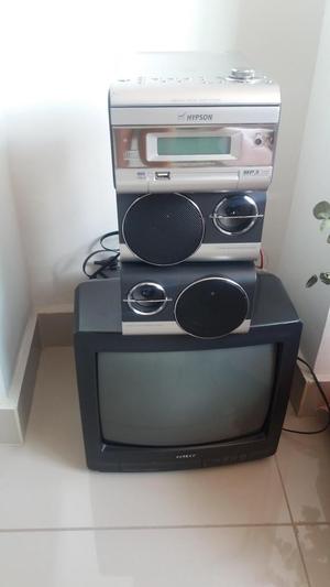 Combo Vintage: TV y Minicomponente