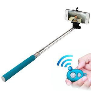 Monopod Selfie Para Celular + Disparador Bluetooth - Azul