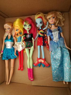 Muñecas Barbie, Monster Y Pony.