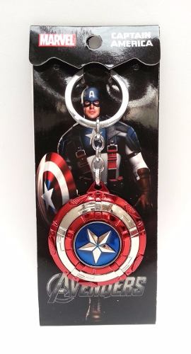 Capitán América Avengers Marvel Escudo Llavero Metálico