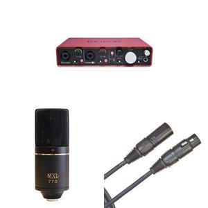 Combo Focusrite Scarlett 2i2 Microfono Mxl 770 Y Mdr Xd100