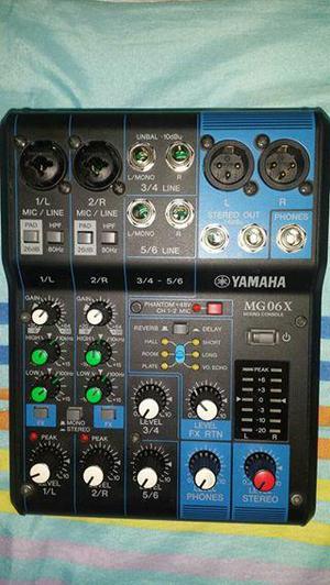 Mixer profesional Yamaha mg06 inputs con efectos