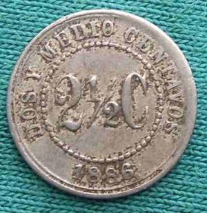Moneda Colombia 2 1/2 Centavos  Escasa # 2