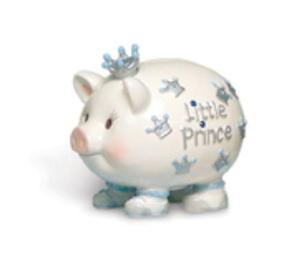 Mud Pie Little Baby Prince Príncipe Heredero Piggy Bank