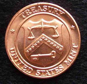 Token Medalla Usa Homenaje Treasury Mint Denver