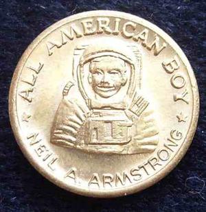 Token Medalla Usa Neil Armstrong Man On Moon
