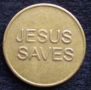Token Moneda Ficha Usa Jesus Saves, Jesus Salva