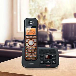 Motorola Cordless Big Backlit Botón Teléfono, Negro