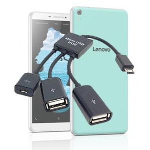 Hub Microusb Usb Conector Otg Tablet Lenovo Phablet