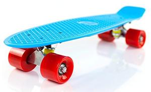 Tabla Skate Boss Board Completa 22 Pulgadas Azul Y Rojo