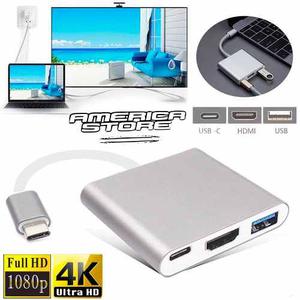 Adaptador Macbook 12 Usb-c A Hdmi Usb 3.0 Usb C 3 En 1 Plate