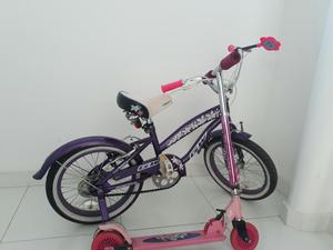 Bicicleta Y Patineta para Niña