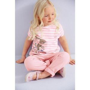 Conjunto De Dos Piezas Para Niña: Pantalón + Camiseta En