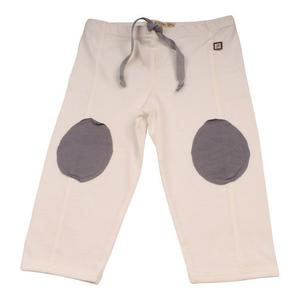 Pantalón Blanco Con Rodilleras 6-9 Meses