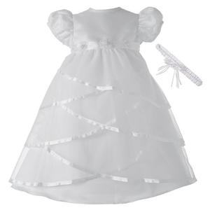Vestido Niña Infantil Bautizo Blanco Ropa Edad 6 A 9 Meses