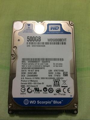 Disco Duro para Portatil 500Gb WESTER