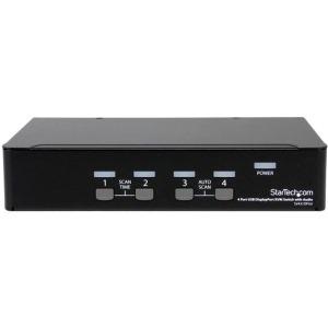 Startech.com 4 Puerto Usb Displayport Kvm Switch Con Audio