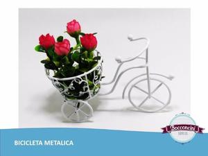 Decoracion Hogar Oficina - Bici - Bicicleta- Flores - Planta