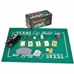 Set De Poker Tipo Casino Texas Hold Fichas Cartas Tapete