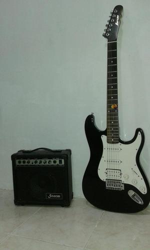 Guitarra Electrica con Amplificador.