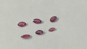 Piedras Preciosas Lote de 6 Rubies 0.76 QL $ 