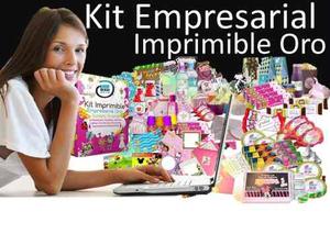 Kit Imprimible Empresarial Oro  Mega Gigante +200 Kits