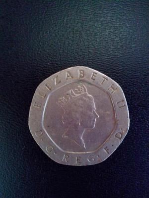 Moneda de 20 peniques Reino unido 