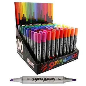 Set De Marcadores 100 Colores Twin-tip Amplio-liner Marker
