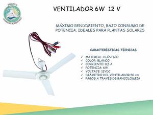 Ventilador Abanico Techo 12v Dc 6w (baterías Energía
