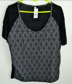 Blusa Talla L Espalda en Chalis