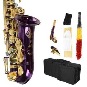 Nuevo Saxo Alto Saxofón Púrpura Descendente E Latón Con