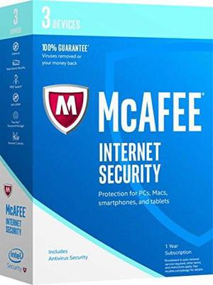 Antivirus Mcafee  Internet Seguridad 3 Pcs 3 Users
