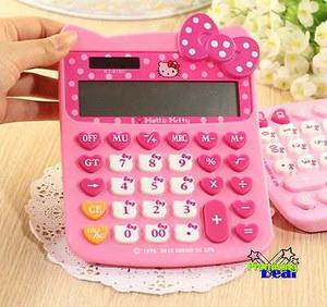 Nuevo Lindo Hello Kitty Calculadora Electrónica De Escritor