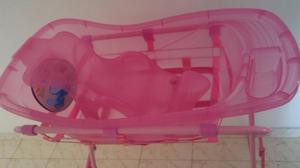 Bañera Color rosa, para niña soporte de bañera