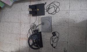 Consola Play 1 + Cables + Volante Y Pedales