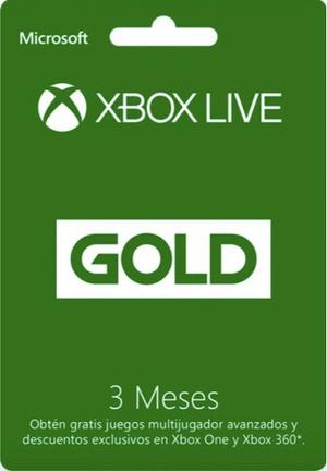 Xbox Live 3 Meses Gold