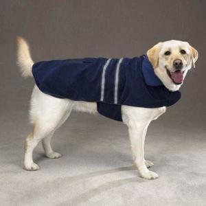 Dog Coat - Blue Fleece Reflective Safety Jacket For Dogs -