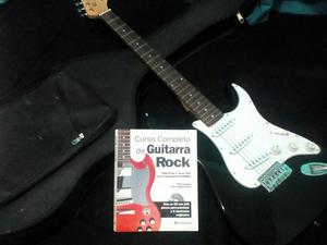 Guitarra Jvc Stratocaster Y Libro Cd
