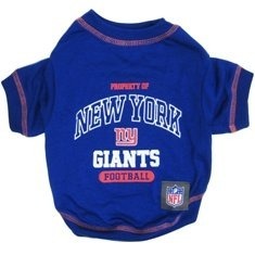 New York Giants Nfl Dog Pet Tee Shirt Blue Lg lbs