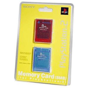 Playstation 2 Memory Card De 8 Mb 2pk Rojo / Azul