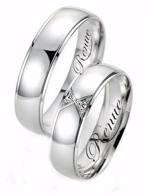 Argollas Matrimonio Compromiso Plata950 Efecto Oroblanco C/u