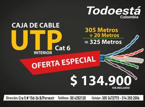 CAJA DE CABLE UTP CAT6 INTERIOR