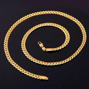 Collar De Oro 18k De Cadena De Serpiente U7