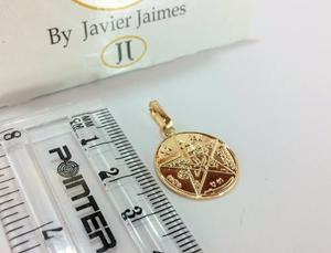 Medalla Pentagrama Tetragramaton En 100% Oro De 18k 750