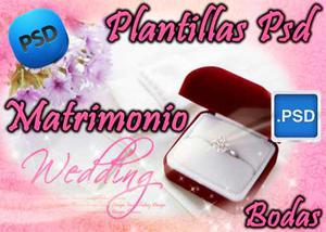 Plantillas Psd Photoshop Bodas Wedding Matrimonio Editables