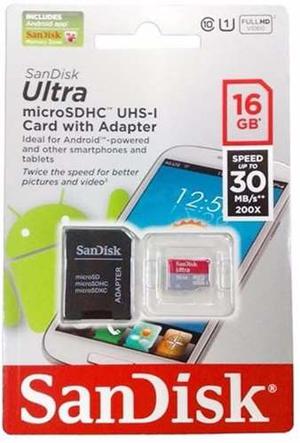 Memoria Microsd 16gb Sandisk Ultra Para Smartphone