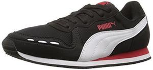 Tenis Casual Puma Boys' Cabana Jr Negro/ Blanco Talla 6