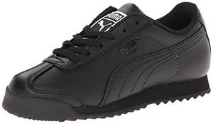 Zapato Deportivo Puma Roma Basico Jr Negros De Niño 4