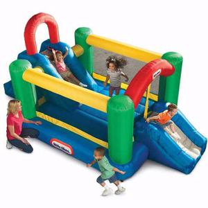 Saltarin Inflable Trampolin Little Tikes Doble Tobogan