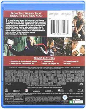 Película Thor Blu-ray Disc Audio En Inglés